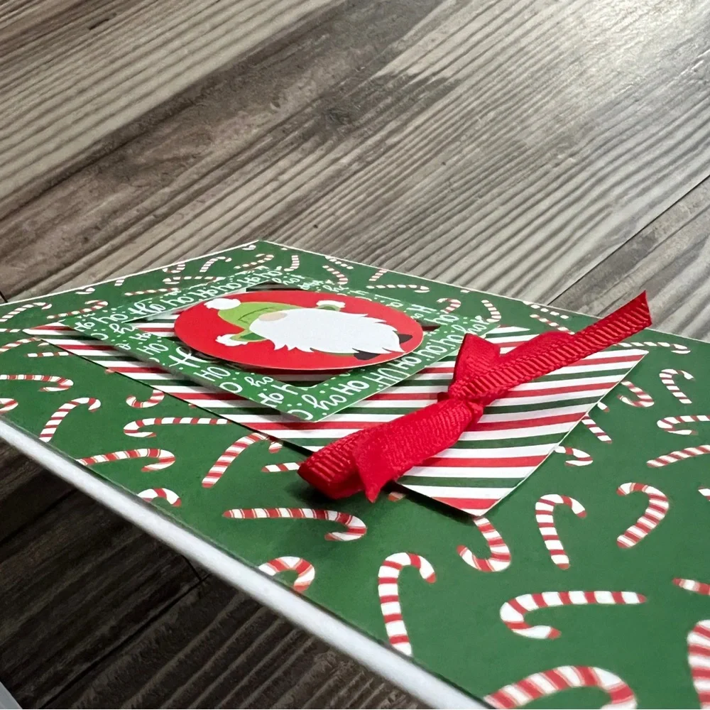 Handmade Christmas Holiday Gnome Greeting Cards Set of 12 5”x7” With Envelopes
